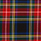 Stewart Black Modern 16oz Tartan Fabric By The Metre